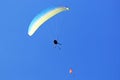 Paraglider being towed by a winch Royalty Free Stock Photo