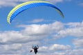 Paraglider being towed by a winch Royalty Free Stock Photo
