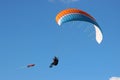 Paraglider being towed by a winch Royalty Free Stock Photo