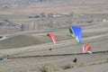 Paraglider Trio; Horse Heaven Hills, Benton City, WA