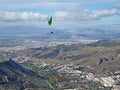 Paraglider at Cenes in the Sierra Nevada, Spain Royalty Free Stock Photo