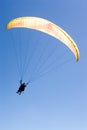Paraglider Flies into the Blue Royalty Free Stock Photo