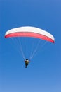 Paraglider Flies Into the Blue Royalty Free Stock Photo