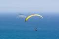 Paraglider Flies Over Ocean Royalty Free Stock Photo