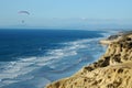 Paraglider in flight over La Jolla Cove