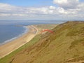 Paraglider at Rhossili Beach in Wales Royalty Free Stock Photo