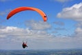 Paraglider flying in the Brecon Beacons