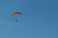 Paraglider flying over mountains in Italy Royalty Free Stock Photo