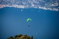 Paraglider over lake Garda Royalty Free Stock Photo