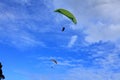 Paraglider flying at Taitung Luye Gaotai Royalty Free Stock Photo