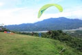 Paraglider flying at Taitung Luye Gaotai