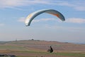 Paraglider flying wing in Pewsey Vale