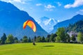 Paraglider in Interlaken, Switzerland