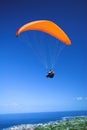 Paraglider launching from the Royalty Free Stock Photo