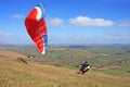 Paraglider launching wing Royalty Free Stock Photo