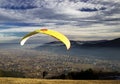 Paraglider launching wing Royalty Free Stock Photo