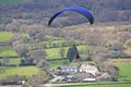 Paraglider over Dartmoor Royalty Free Stock Photo
