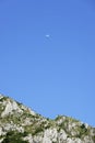 Paraglider over Piatra Secuiului Mountain (1129m), Transylvania, Romania, Europe Royalty Free Stock Photo