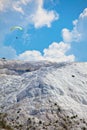 Paraglider at Pamukkale