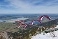 Paraglider sequence violett in Bavaria