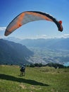 Paraglider start Royalty Free Stock Photo