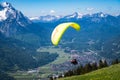Paraglider starts on the Wank Royalty Free Stock Photo