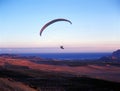 Paraglider at sunset.