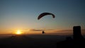 Paraglider in sunset