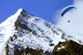 Paraglider switzerland landscape snow hobby