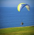 Paraglider Takes Off, La Jolla, California Royalty Free Stock Photo