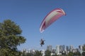 Paraglider taking off in Vancouver