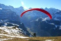 Paraglider taking-off