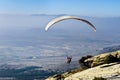 Paraglider taking off Royalty Free Stock Photo
