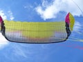 Paraglider wing flying