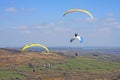 Paragliders above Dartmoor