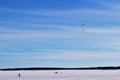 Paragliders above the rink in Lulea