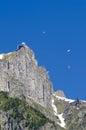 Paragliders around the Brevent