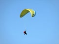 paragliders bottom view Royalty Free Stock Photo