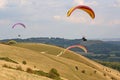 Paragliders at Golden Ball in Wiltshire