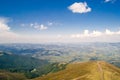 Paragliders are flying in the mountains