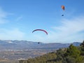 Paragliders flying from Padul in Spain