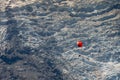 Paragliders looking for thermals amongst the snow caps of the Monte Blanc Massif, Chamonix, Royalty Free Stock Photo