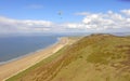 Paragliding above Rhossili Beach in Wales