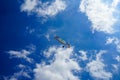 The paragliders soars freely over the sea in the sky of Anapa Royalty Free Stock Photo