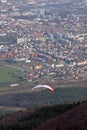 Paragliding above Maribor, Slovenia