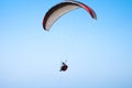 Paragliding above mediterranean sea