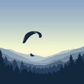 Paragliding adventure blue mountain view Royalty Free Stock Photo
