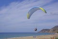 Paragliding against the blue sky Royalty Free Stock Photo