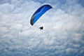 Paragliding along beautiful coastline. Royalty Free Stock Photo