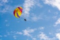 Paragliding along beautiful coastline